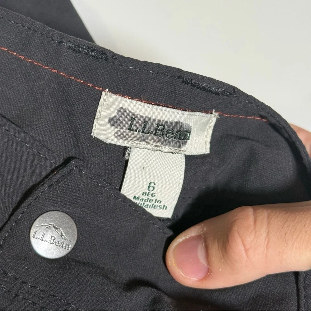 L.L. Bean Women’s Nylon Shorts Size 6 Black Hiking Outdoors Outerwear